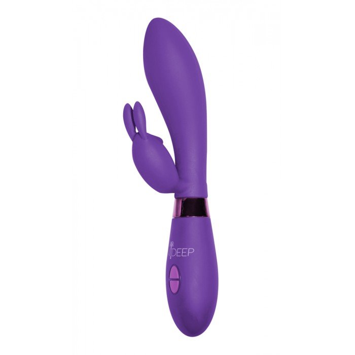 Вибратор с клиторальным зайчиком Indeep Yonce Purple - фиолетовый - 20,5 см