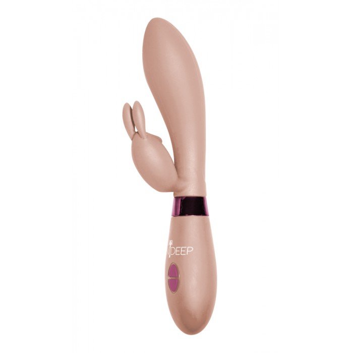 Вибратор с клиторальным зайчиком Indeep Yonce Beige - бежевый - 20,5 см Вибратор с клиторальным зайчиком Indeep Yonce Beige - бежевый - 20,5 см