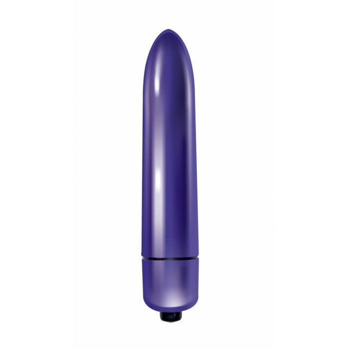 Гладкая удлинённая вибропуля Indeep Mae Purple - фиолетовая - 9 см