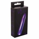 Гладкая удлинённая вибропуля Indeep Mae Purple - фиолетовая - 9 см