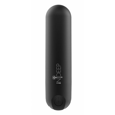 Перезаряжаемая вибропуля Indeep Clio Black - чёрная - 7,6 см