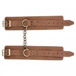 Кожаные наручники Naila Black - коричневые