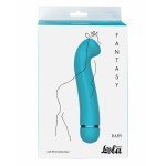 Перезаряжаемый вибратор Fantasy Raffi Blue с выделенной головкой - бирюзовый - 17,1 см