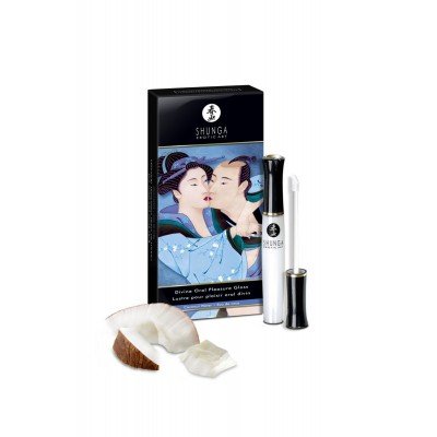 Блеск для губ и оральных ласк Divine Oral Pleasure - Божественное удовольствие - Кокос - 10 мл