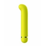 Перезаряжаемый вибратор Fantasy Flamie Yellow с загнутым кончиком - жёлтый - 18,5 см