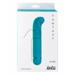 Перезаряжаемый вибратор Fantasy Flamie Blue с загнутым кончиком - бирюзовый - 18,5 см