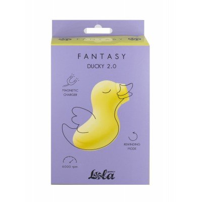 Перезаряжаемый вакуумно-волновой стимулятор клитора уточка Fantasy Ducky 2.0 - жёлтый