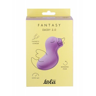 Перезаряжаемый вакуумно-волновой стимулятор клитора уточка Fantasy Ducky 2.0 - сиреневый
