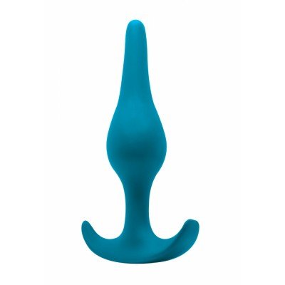 Анальная пробка для начинающих Spice it up Smooth Aquamarine - бирюзовая - 12 см