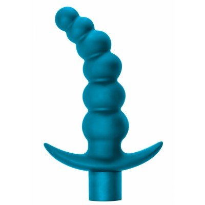 Анальная пробка с вибрацией Spice it up! Ecstasy Aquamarine - бирюзовая - 14 см