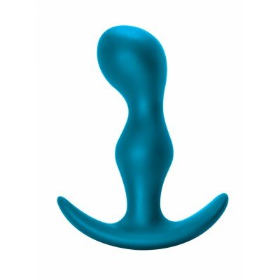 Силиконовая анальная пробка Spice it up Classy Dark Aquamarine - бирюзовая - 11,5 см