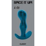 Анальная пробка Spice it up Classy Black - синяя - 11,5 см
