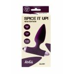 Анальная вибро-пробка со смещённым центром Spice it up! New Edition - Glory - фиолетовая - 11 см