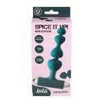 Анальная пробка-цепочка с вибрацией Spice it up New Edition Excellence - зелёная - 15 см