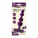Анальная пробка-цепочка с вибрацией Spice it up New Edition Excellence - фиолетовая - 15 см