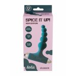 Рельефная анальная пробка с вибрацией Spice it up New Edition Splendor - зелёная - 12 см Рельефная анальная пробка с вибрацией Spice it up New Edition Splendor - зелёная - 12 см