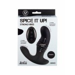 Перезаряжаемый стимулятор простаты с пультом ДУ Spice it Up Grace с 2 моторами и режимом пульсации - чёрный - 13 см Перезаряжаемый стимулятор простаты с пультом ДУ Spice it Up Grace с 2 моторами и режимом пульсации - чёрный - 13 см
