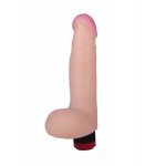 Вибратор-реалистик из киберкожи NeoSkin Lovetoy с мошонкой - телесный - 19,5 см Вибратор-реалистик из киберкожи NeoSkin Lovetoy с мошонкой - телесный - 19,5 см