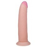 Реалистичный фаллоимитатор на присоске Lovetoy из киберкожи NeoSkin - телесный - 20 см