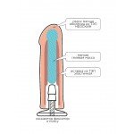 Фаллоимитатор-насадка для страпона с шишечками Harness RED LINE c креплением Vac-u-lock - телесная - 21,5 см Фаллоимитатор-насадка для страпона с шишечками Harness RED LINE c креплением Vac-u-lock - телесная - 21,5 см