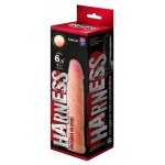 Фаллоимитатор-насадка для страпона Harness BLACK LINE c креплением Vac-u-lock - телесная - 17 см