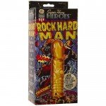 Фаллос из серии супергерои - Железный человек ROCK HARD MAN - золотистый - 20,5 см