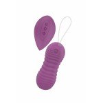Вагинальные виброшарики с пульсацией на пульте ДУ Take it Easy Era Purple - фиолетовые - 8,3 см