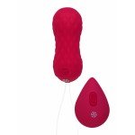 Вагинальные виброшарики с ротацией на пульте ДУ Take it Easy Dea Wine Red - красные - 8,3 см