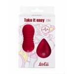 Вагинальные виброшарики с пульсацией на пульте ДУ Take it Easy Era Wine Red - красные - 8,3 см