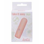 Перезаряжаемая вибропуля Take it Easy Gala Peach с 10 режимами вибрации - персиковая - 6,5 см