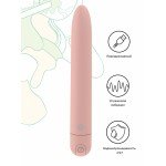 Перезаряжаемый классический вибратор Take it easy Haze Peach - персиковый - 18 см Перезаряжаемый классический вибратор Take it easy Haze Peach - персиковый - 18 см