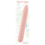 Перезаряжаемый классический вибратор Take it easy Haze Peach - персиковый - 18 см Перезаряжаемый классический вибратор Take it easy Haze Peach - персиковый - 18 см
