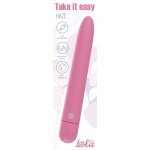 Перезаряжаемый классический вибратор Take it easy Haze Pink - розовый - 18 см