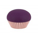 Вакуумно-волновой стимулятор клитора с вибрацией в виде капкейка Blueberry Cupcake - черничный