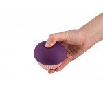 Вакуумно-волновой стимулятор клитора с вибрацией в виде капкейка Blueberry Cupcake - черничный