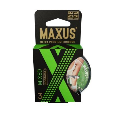 Латексные презервативы в пластиковом кейсе микс-набор MAXUS AIR Mixed - 3 шт