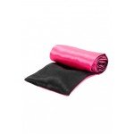 Атласная лента для связывания - чёрно-розовая - 140 см