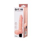 Вибратор-реалистик с рельефным стволом и мошонкой A-toys - телесный - 19,8 см