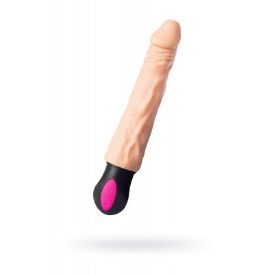 Реалистичный вибратор из киберкожи A-toys Benedick гнущийся с функцией подогрева - телесный - 25 см