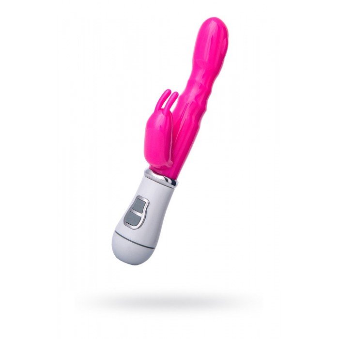 Вибратор с гибкой головкой и клиторальным стимулятором зайчиком A-toys Bubbly - розовый - 21 см Вибратор с гибкой головкой и клиторальным стимулятором зайчиком A-toys Bubbly - розовый - 21 см