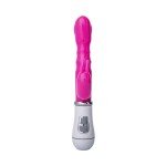 Вибратор с гибкой головкой и клиторальным стимулятором зайчиком A-toys Bubbly - розовый - 21 см Вибратор с гибкой головкой и клиторальным стимулятором зайчиком A-toys Bubbly - розовый - 21 см