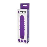 Вибратор с шишечками на стволе A-toys - фиолетовый - 17 см