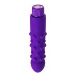 Вибратор с шишечками на стволе A-toys - фиолетовый - 17 см