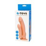 Двойной фаллоимитатор A-toys с присоской и съемной вибропулей - телесный - 19 см Двойной фаллоимитатор A-toys с присоской и съемной вибропулей - телесный - 19 см