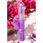 Хай-тек поступательный вибратор A-toys Serk High-Tech fantasy с вращением бусин - фиолетовый - 25 см