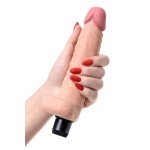 Вибратор-реалистик мультискоростной A-toys Nod с мошонкой - телесный - 20,5 см