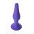 Силиконовая анальная пробка A-toys Butt Plug с присоской - фиолетовая - 10,2 см