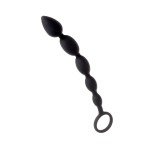 Силиконовая анальная цепочка A-toys Anal Beads Dang - чёрная - 27,6 см
