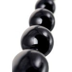 Анальная цепочка A-toys Anal Beads со звеньями разного диметра - чёрная - 28,3 см
