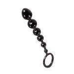 Анальная цепочка  A-toys Anal Beads размера S - чёрная - 19,8 см